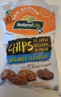 Chips de arroz integral e milho