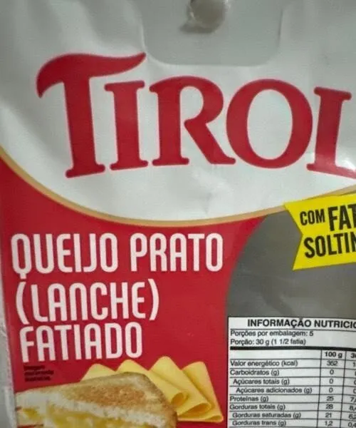 Queijo prato fatiado