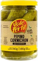 Pepino Cornichon Em Conserva Vale Fértil Vidro 180g