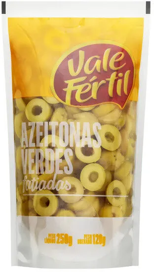 Azeitona Verde Em Conserva Fatiada Vale Fértil Sachê 120g