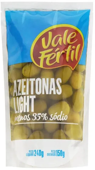 Azeitona Verde Em Conserva Light Vale Fértil Sachê 150g