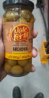 Azeitona Verde Em Conserva Recheio Anchova Vale Fértil Vidro 130g
