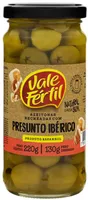 Azeitona Verde Em Conserva Recheio Presunto Vale Fértil Vidro 130g