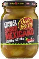 Azeitona Verde Em Conserva Temperada Mexicana Vale Fértil Vidro 145g