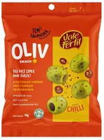 Snack De Azeitona Verde Chilli Vale Fértil Oliv Pacote 50g