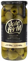 Azeitona Verde Em Conserva Gordal Sem Caroço Vale Fértil Premium Vidro 400g