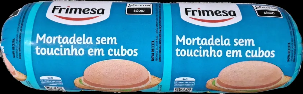 Mortadela sem toucinho em cubos