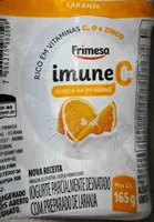 Iogurte parcialmente desnatado com preparado de laranja