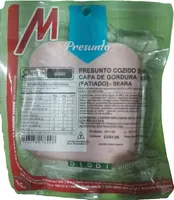 Presunto cozido sem capa de gordura fatiado