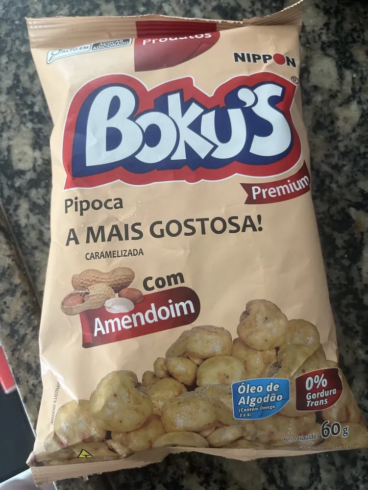 Pipoca caramelizada amendoim boku's