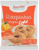 Biscoito Rosquinha Vegano Integral Laranja E Cenoura Zero Açúcar Jasmine Pacote 120g
