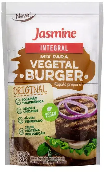 Mix Para Vegetal Burger Integral Original Jasmine Sachê 80g