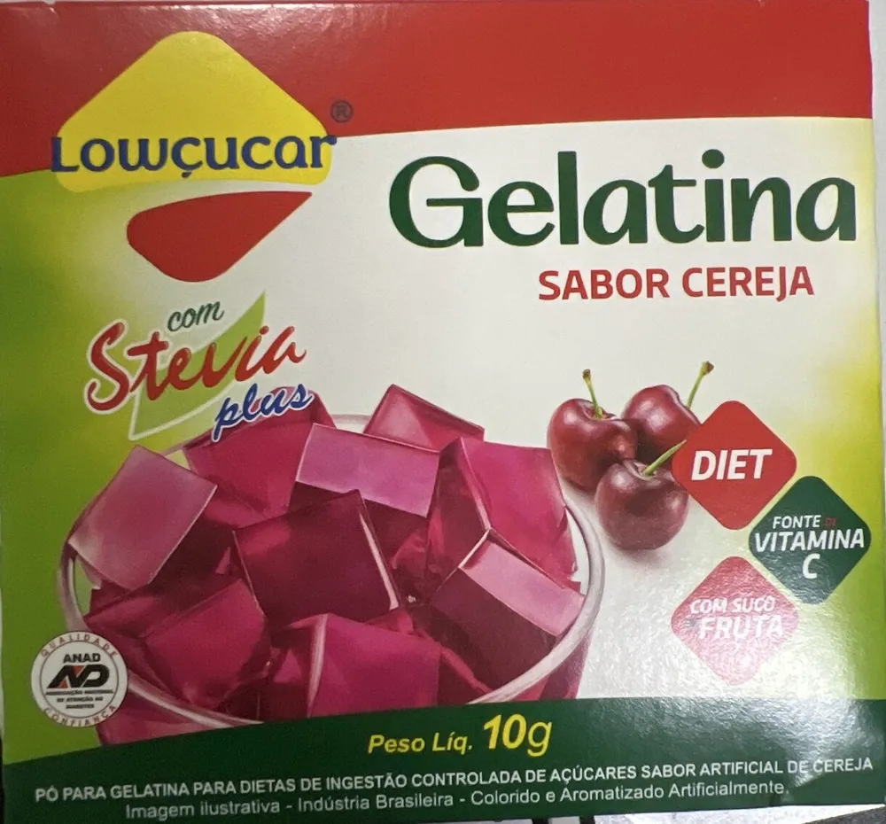 Gelatina Com Stevia