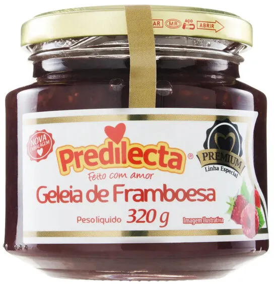 Geleia Framboesa Predilecta Premium Vidro 320g