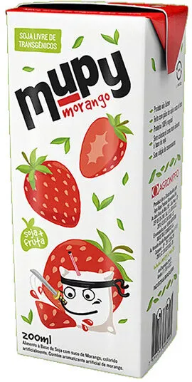 Bebida à Base De Soja Morango Mupy Caixa 200ml