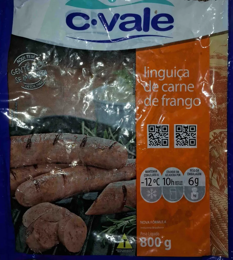 Linguiça de carne de frango