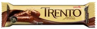 Wafer Recheio Avelã Cobertura Chocolate Ao Leite Trento Caixa 512g 16 Unidades