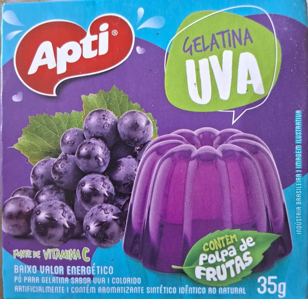 Pó para gelatina sabor uva