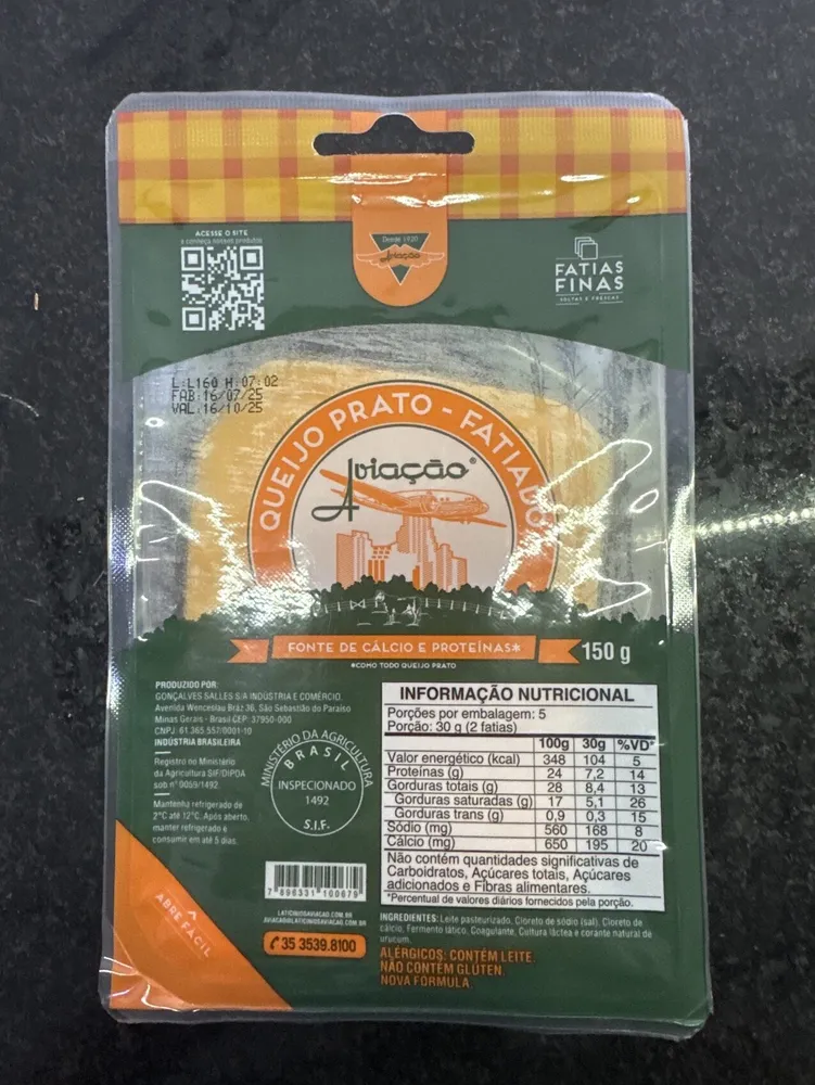 Queijo Prato Fatiado
