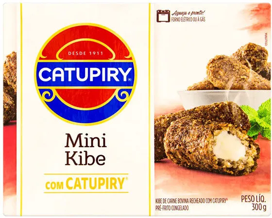Miniquibe Congelado Pré Frito Recheio Catupiry Original Caixa 300g