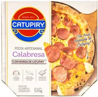 Pizza Artesanal Calabresa Com Borda Recheada Catupiry Caixa 520g