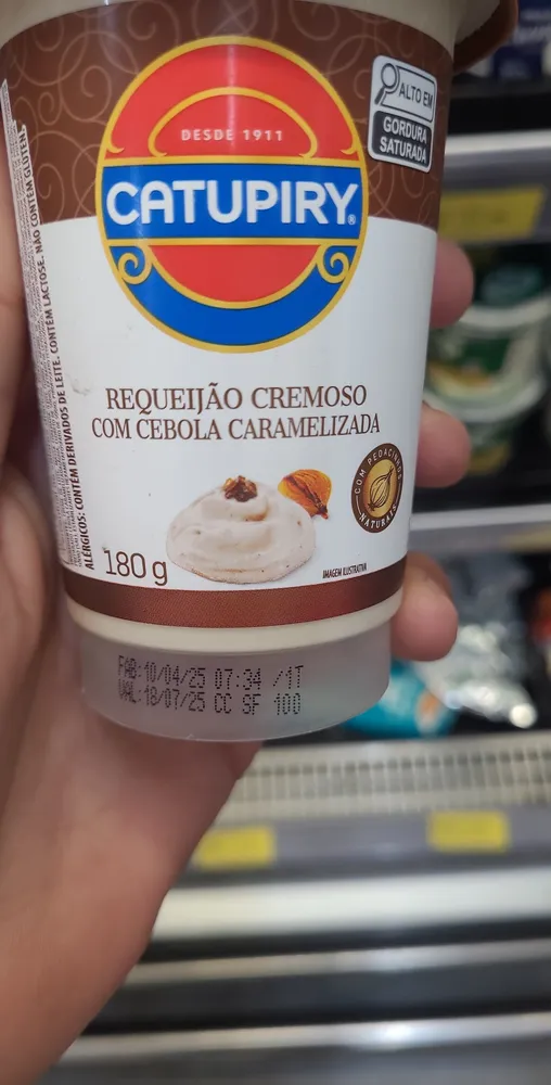 Requeijão Cremoso Cebola Caramelizada Catupiry Copo 180g