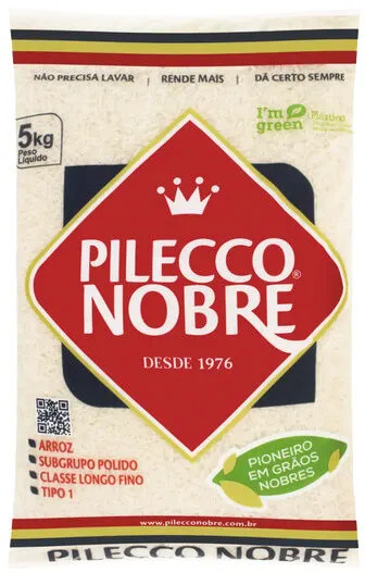 Arroz Polido Tipo 1 Pilecco Nobre Pacote 5kg