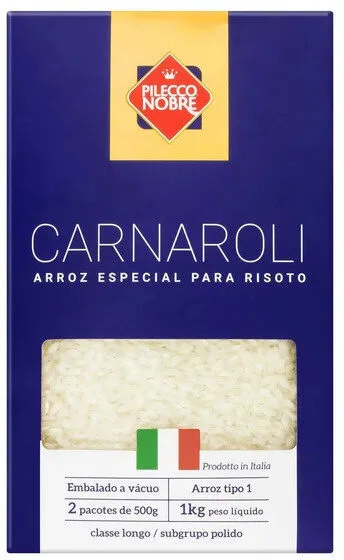Arroz Carnaroli Tipo 1 Pilecco Nobre Caixa 1kg 2 Unidades
