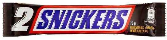 Chocolate Snickers Pacote 78g 2 Unidades