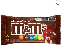 Confeito de Chocolate ao Leite M&M's Pacote 40g