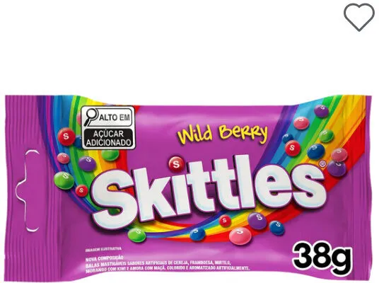 Bala de Frutas SKITTLES 38g - Sabor Wild Berry