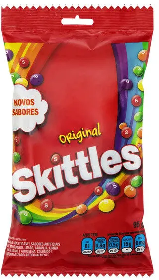 Bala Original Skittles Pacote 95g