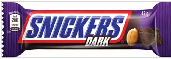 Chocolate Dark Snickers Pacote 42g
