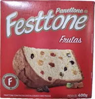 Panettone com frutas cristalizadas e uvas passas