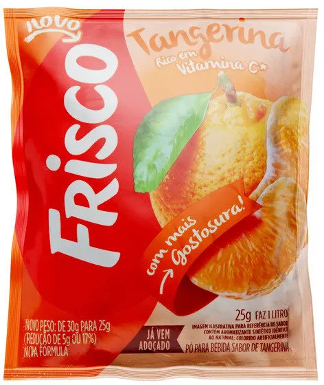 Refresco Em Pó Tangerina Frisco Pacote 25g