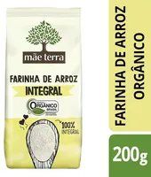 Farinha De Arroz Integral Orgânica Mãe Terra Pacote 200g