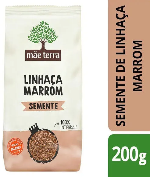 Linhaça Marrom Integral Mãe Terra Pacote 200g