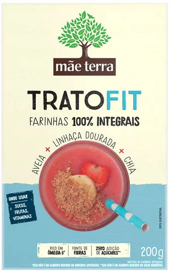 Mistura De Farinhas Integrais Mãe Terra Trato Fit Caixa 200g