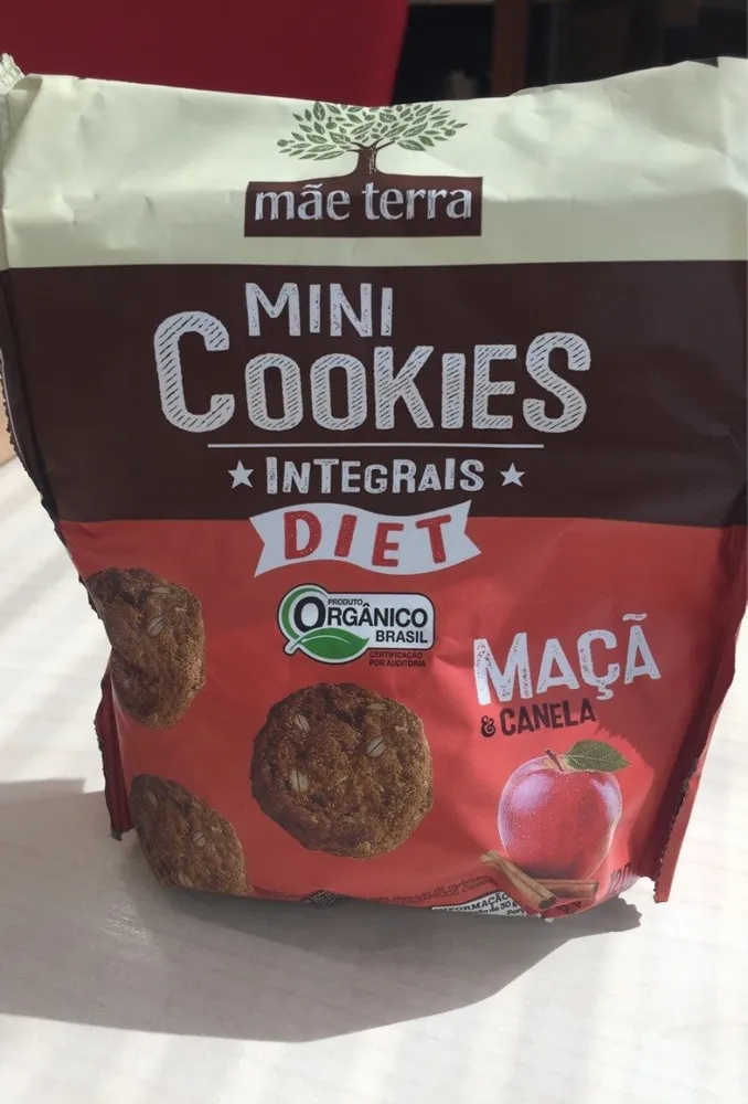 Mini Cookies Integrais Diet Maçã e Canela