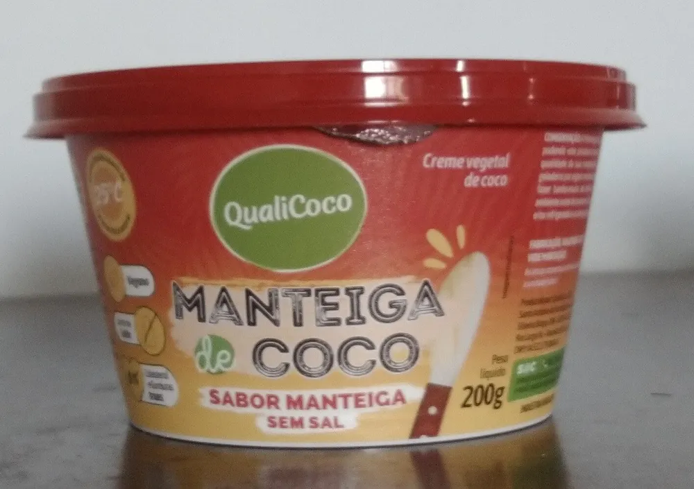 Manteiga de coco sabor manteiga sem sal 200g