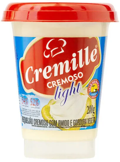 Requeijão Cremoso Com Amido Light Vale Do Pardo Cremille Copo 200g
