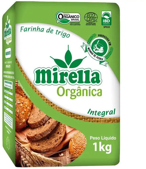Farinha De Trigo Integral Orgânica Mirella Pacote 1kg