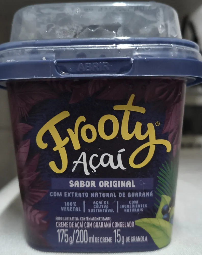 Sorbet Com Granola Açaí Frooty Pote 200ml