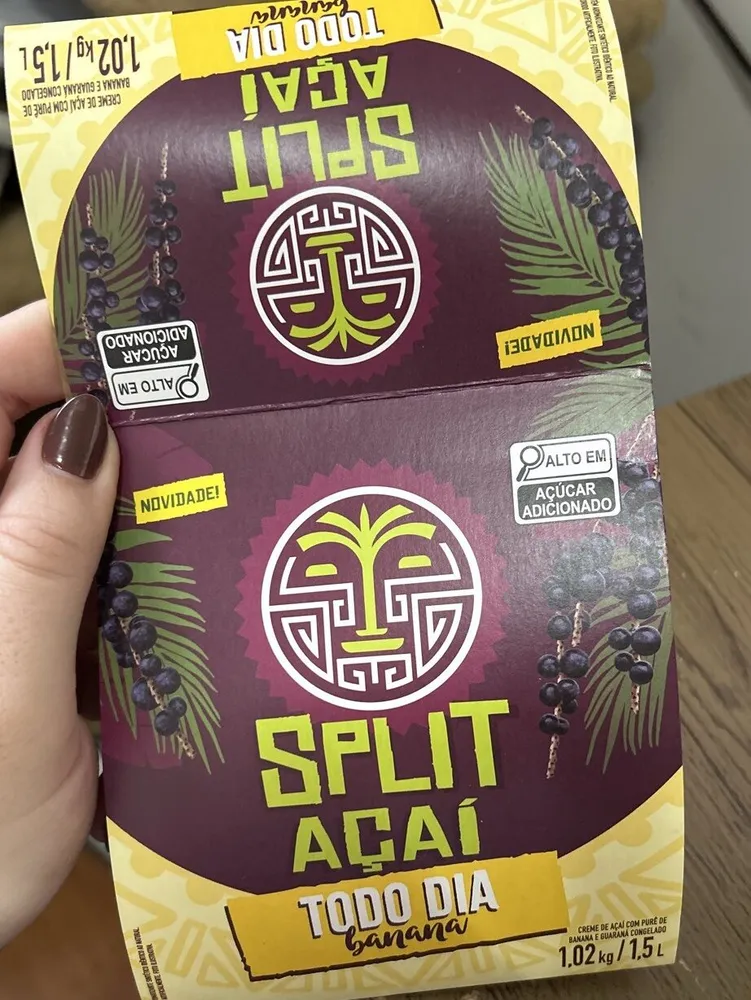 Split Açaí Todo Dia Sabor Banana