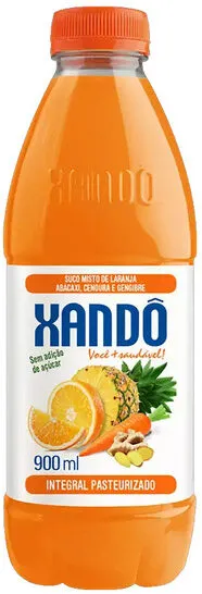 Suco Laranja, Abacaxi, Cenoura E Gengibre Xandô Garrafa 900ml