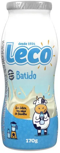 Bebida Láctea Fermentada Baunilha Batida Leco Frasco 170g