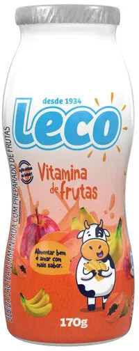 Bebida Láctea Fermentada Vitamina De Frutas Leco Frasco 170g