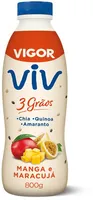 Iogurte Manga E Maracujá Vigor Viv 3 Grãos Garrafa 800g