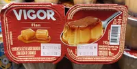 Sobremesa Láctea Flan Baunilha Calda Caramelo Vigor Bandeja 190g 2 Unidades
