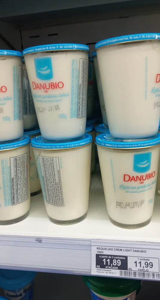 Requeijão Cremoso Light Danubio